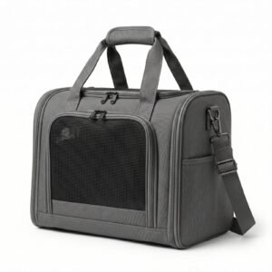 TravelMate Expandable Pet Carrier Airline Approved Soft-Sided Grey | Aqua Star Pet