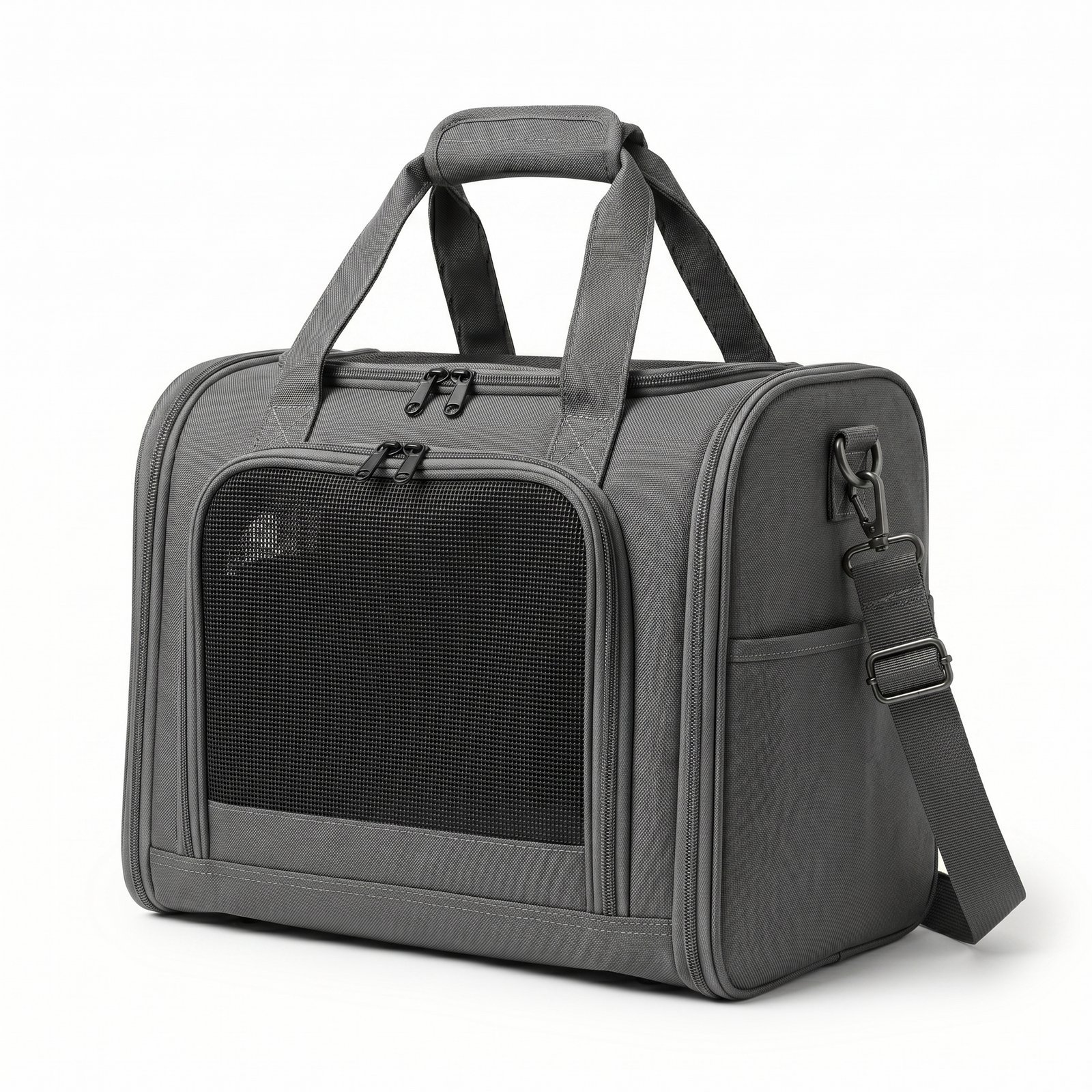 TravelMate Expandable Pet Carrier Airline Approved Soft-Sided Grey | Aqua Star Pet