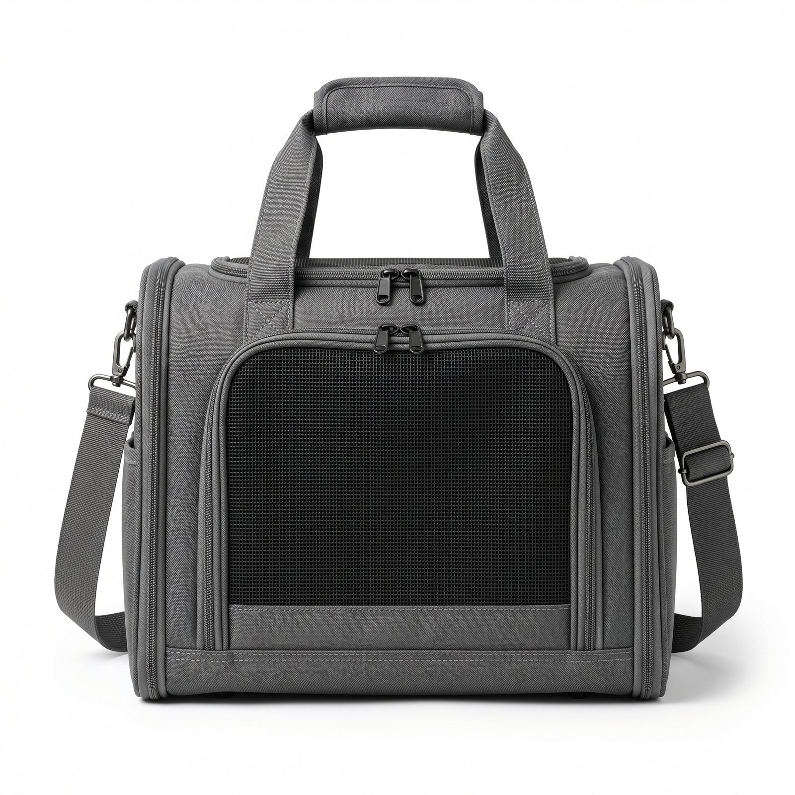 TravelMate Expandable Pet Carrier Airline Approved Soft-Sided Grey | Aqua Star Pet - Image 2